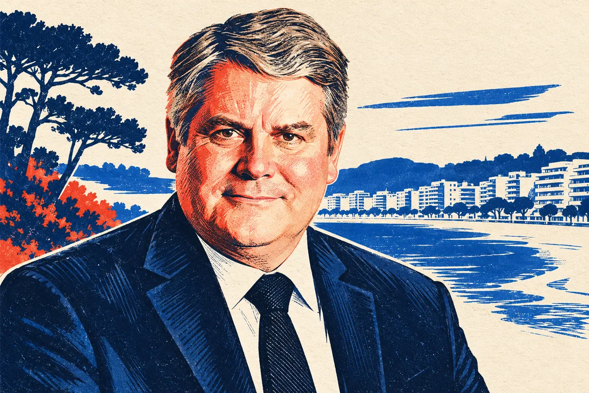 Portrait illustré de Franck Louvrier, maire de La Baule.